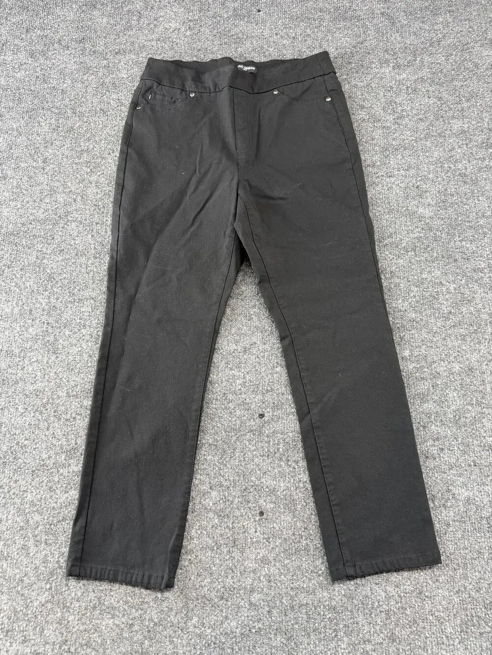 Mario Serrani Pants Womens Small Black Ponte Jegging Elastic Waist Stretch